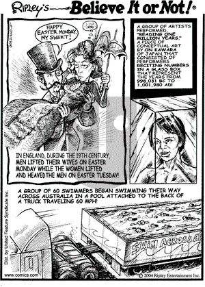 Ripley's Believe It or Not on Saturday June 12, 2004 Comic Strip