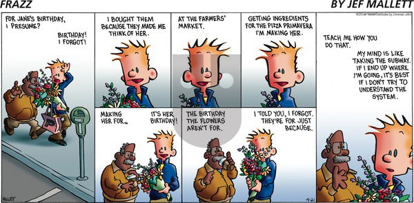Frazz on Sunday April 21, 2013 Comic Strip