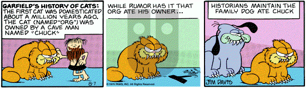 Garfield on Tuesday August 7, 1979 Comic Strip
