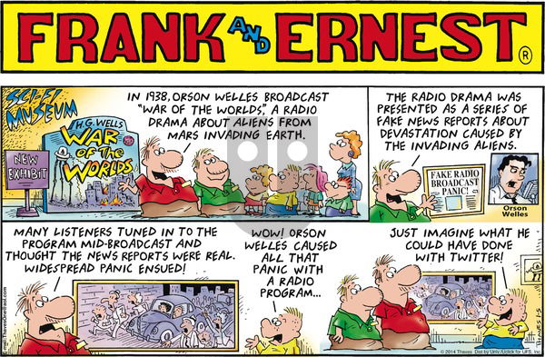 Frank and Ernest on Sunday January 5, 2014 Comic Strip