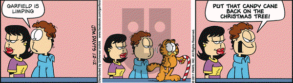 Garfield on Monday December 12, 2011 Comic Strip