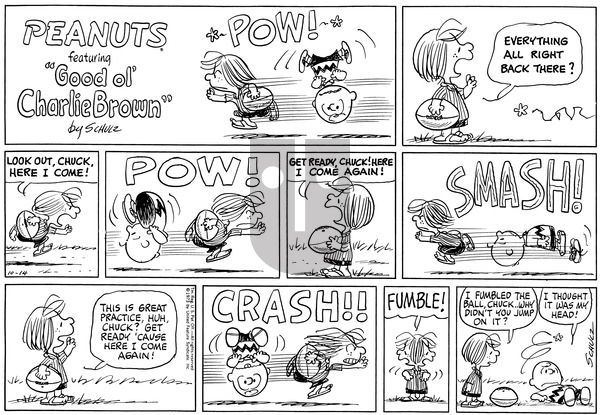 Peanuts on Sunday October 14, 1973 Comic Strip