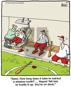 In the Bleachers on Friday June 9, 2000 Comic Strip