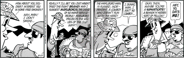 Doonesbury on Saturday October 27, 1990 Comic Strip