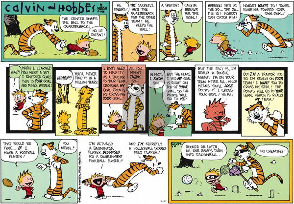 Calvin and Hobbes on Sunday September 27, 2015 Comic Strip