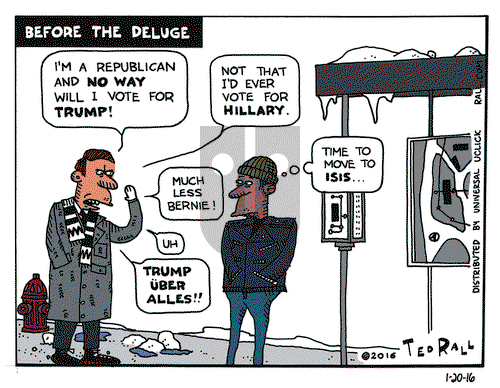 Ted Rall on Wednesday January 20, 2016 Comic Strip