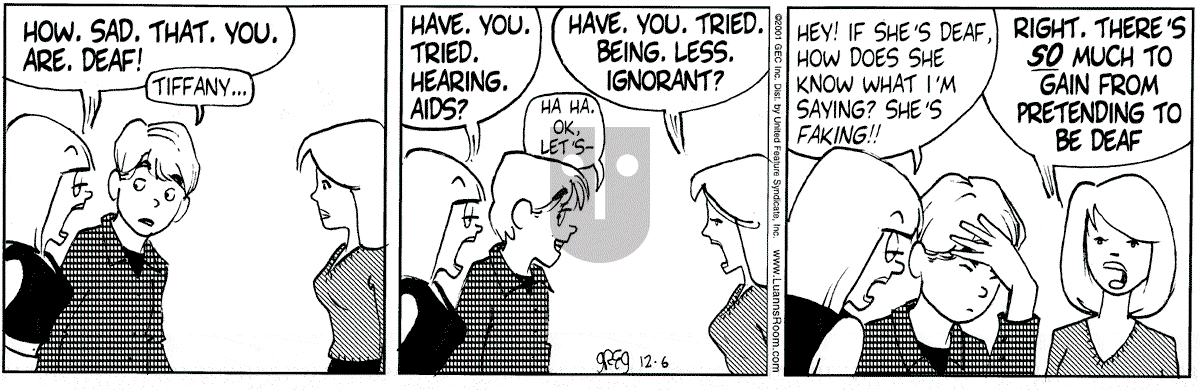 Luann - Thursday December 6, 2001 Comic Strip