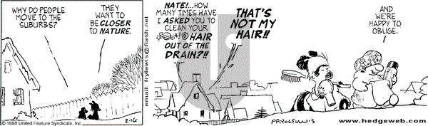 Over the Hedge - Monday February 16, 1998 Comic Strip