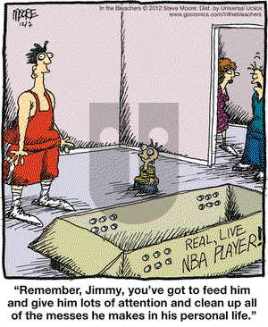 In the Bleachers on Friday December 7, 2012 Comic Strip