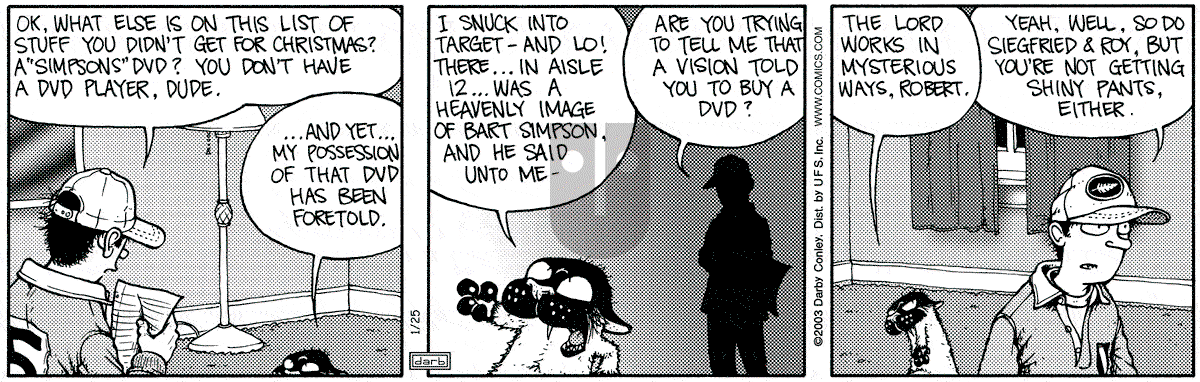 Get Fuzzy - Saturday January 25, 2003 Comic Strip