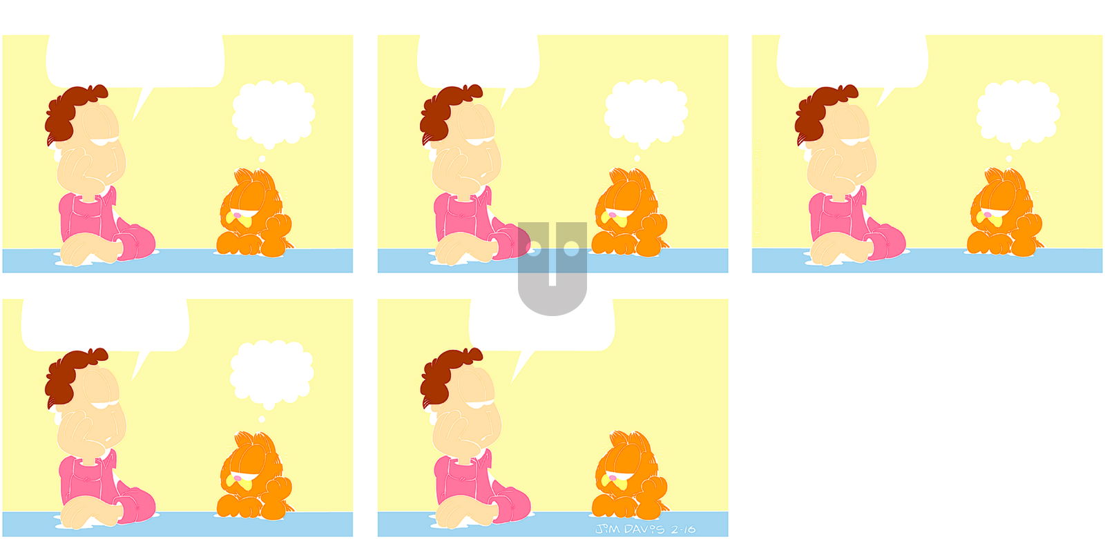 Garfield on Sunday February 16, 2014 Comic Strip