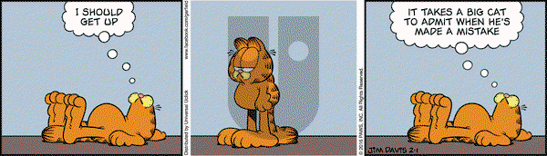Garfield on Monday February 1, 2016 Comic Strip