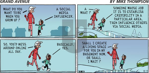 Grand Avenue on Sunday December 9, 2018 Comic Strip