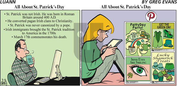 Luann on Sunday March 12, 2017 Comic Strip