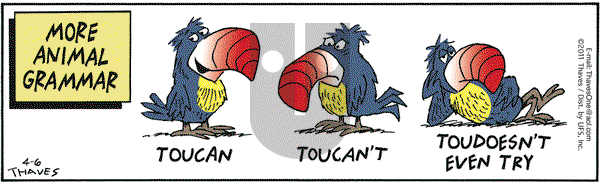 Frank and Ernest on Wednesday April 6, 2011 Comic Strip