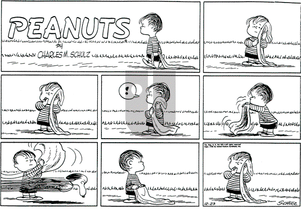 Peanuts - Sunday December 23, 1956 Comic Strip