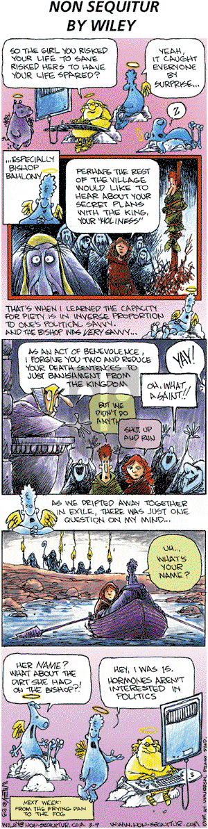 Non Sequitur on Sunday March 9, 2003 Comic Strip