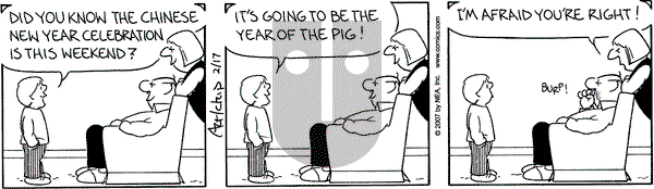 The Born Loser on Saturday February 17, 2007 Comic Strip