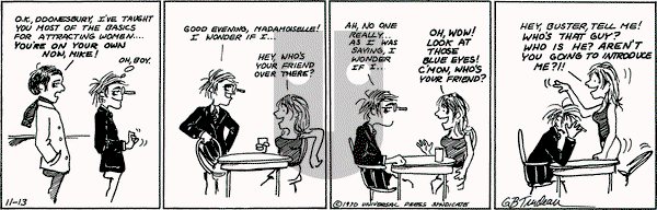 Doonesbury on Friday November 13, 1970 Comic Strip