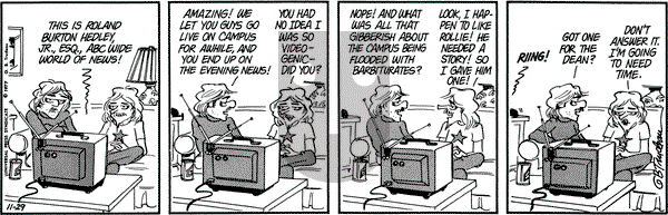 Doonesbury on Tuesday November 29, 1977 Comic Strip