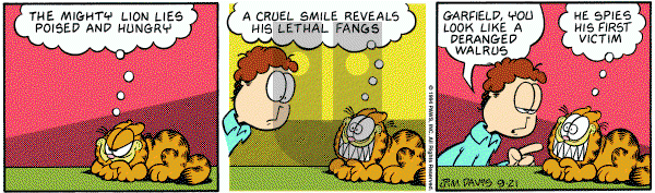 Garfield on Wednesday September 21, 1994 Comic Strip