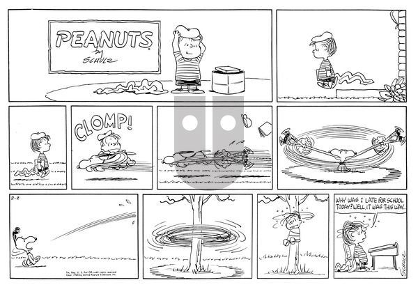 Peanuts on Sunday February 2, 1964 Comic Strip