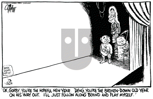 Pat Oliphant on Thursday December 28, 1989 Comic Strip