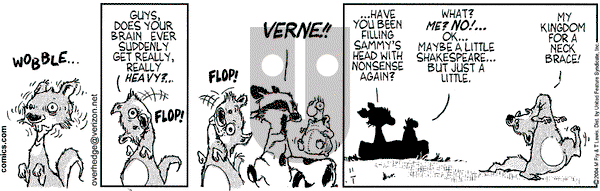 Over the Hedge on Monday November 1, 2004 Comic Strip