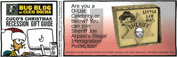 La Cucaracha on Tuesday December 7, 2010 Comic Strip