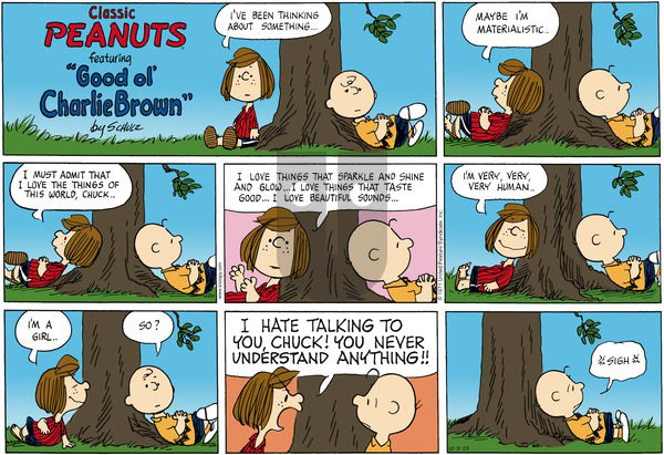 Peanuts on Sunday October 5, 2003 Comic Strip