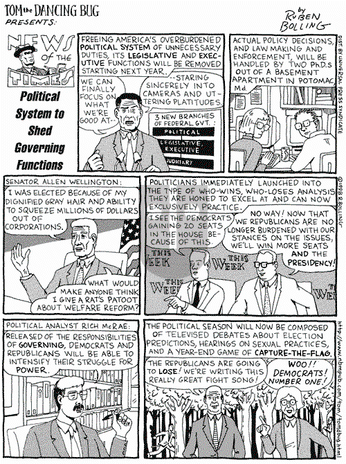 Tom the Dancing Bug on Sunday August 9, 1998 Comic Strip