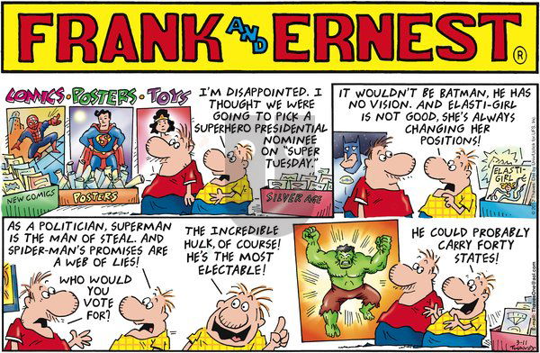 Frank and Ernest on Sunday March 11, 2012 Comic Strip