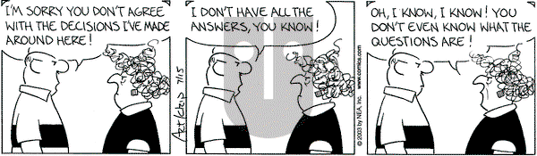 The Born Loser on Thursday October 2, 2003 Comic Strip