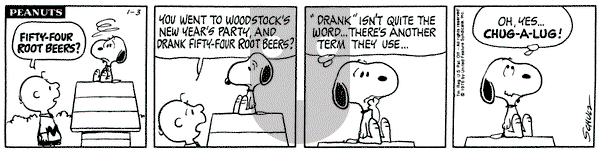 Peanuts on Saturday January 3, 1976 Comic Strip