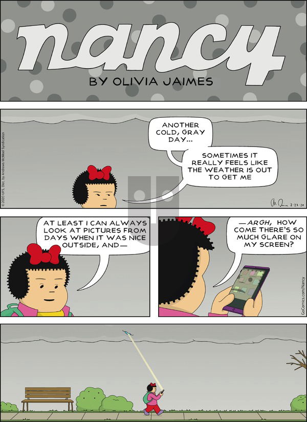 Nancy on Sunday February 23, 2020 Comic Strip