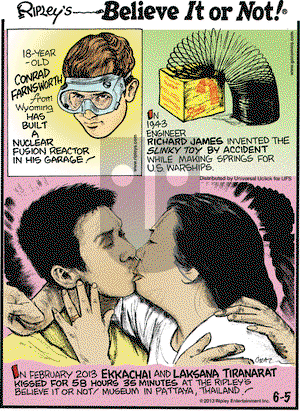 Ripley's Believe It or Not on Wednesday June 5, 2013 Comic Strip