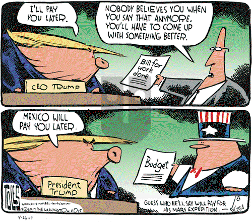 Tom Toles on Wednesday April 26, 2017 Comic Strip