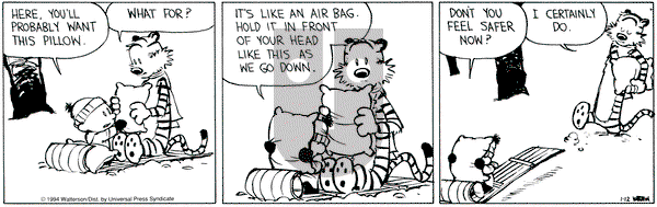 Calvin and Hobbes on Wednesday January 12, 1994 Comic Strip