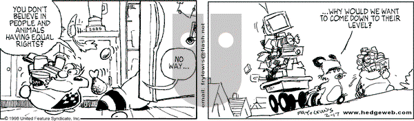 Over the Hedge on Tuesday February 17, 1998 Comic Strip