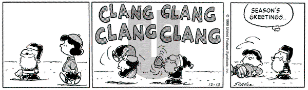 Peanuts on Monday December 13, 1999 Comic Strip