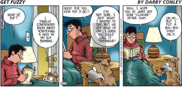 Get Fuzzy on Sunday January 20, 2002 Comic Strip