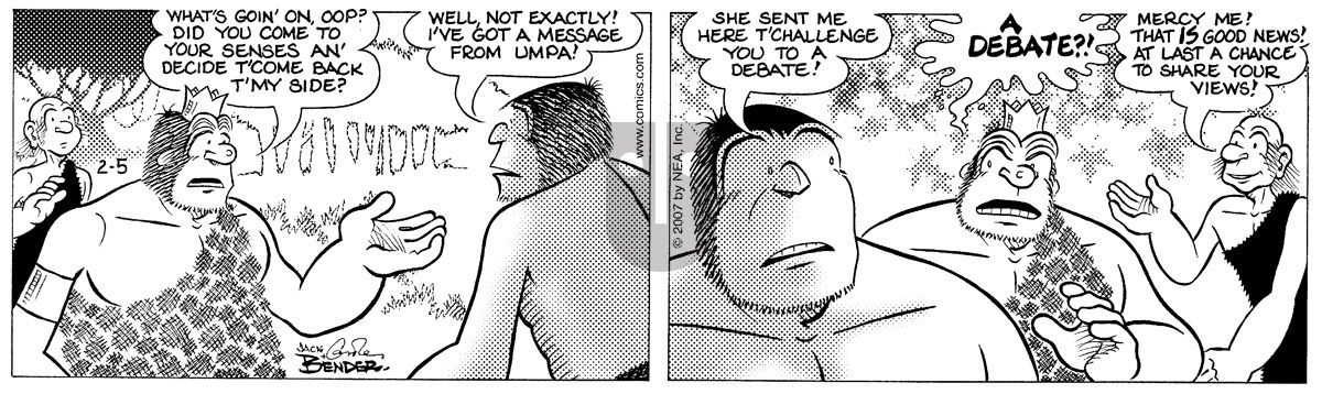 Alley Oop - Monday February 5, 2007 Comic Strip