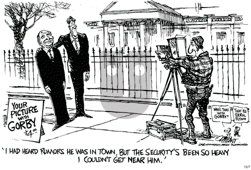 Pat Oliphant on Monday December 7, 1987 Comic Strip