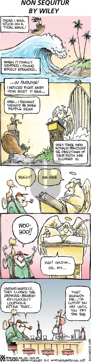 Non Sequitur on Sunday March 2, 2008 Comic Strip