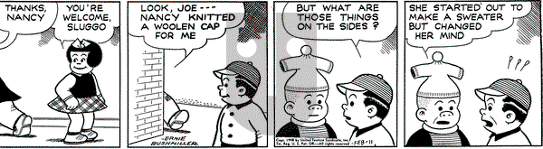 Nancy on Wednesday February 11, 1948 Comic Strip