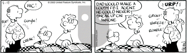 Drabble on Monday April 28, 2003 Comic Strip