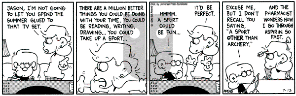 FoxTrot on Monday July 13, 1998 Comic Strip