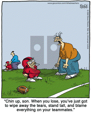 In the Bleachers on Monday January 2, 2012 Comic Strip