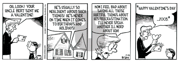 Grand Avenue on Wednesday February 14, 2007 Comic Strip