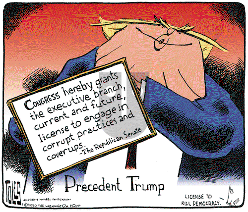 Tom Toles on Wednesday January 29, 2020 Comic Strip